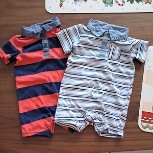 Striped Baby Romper Sets